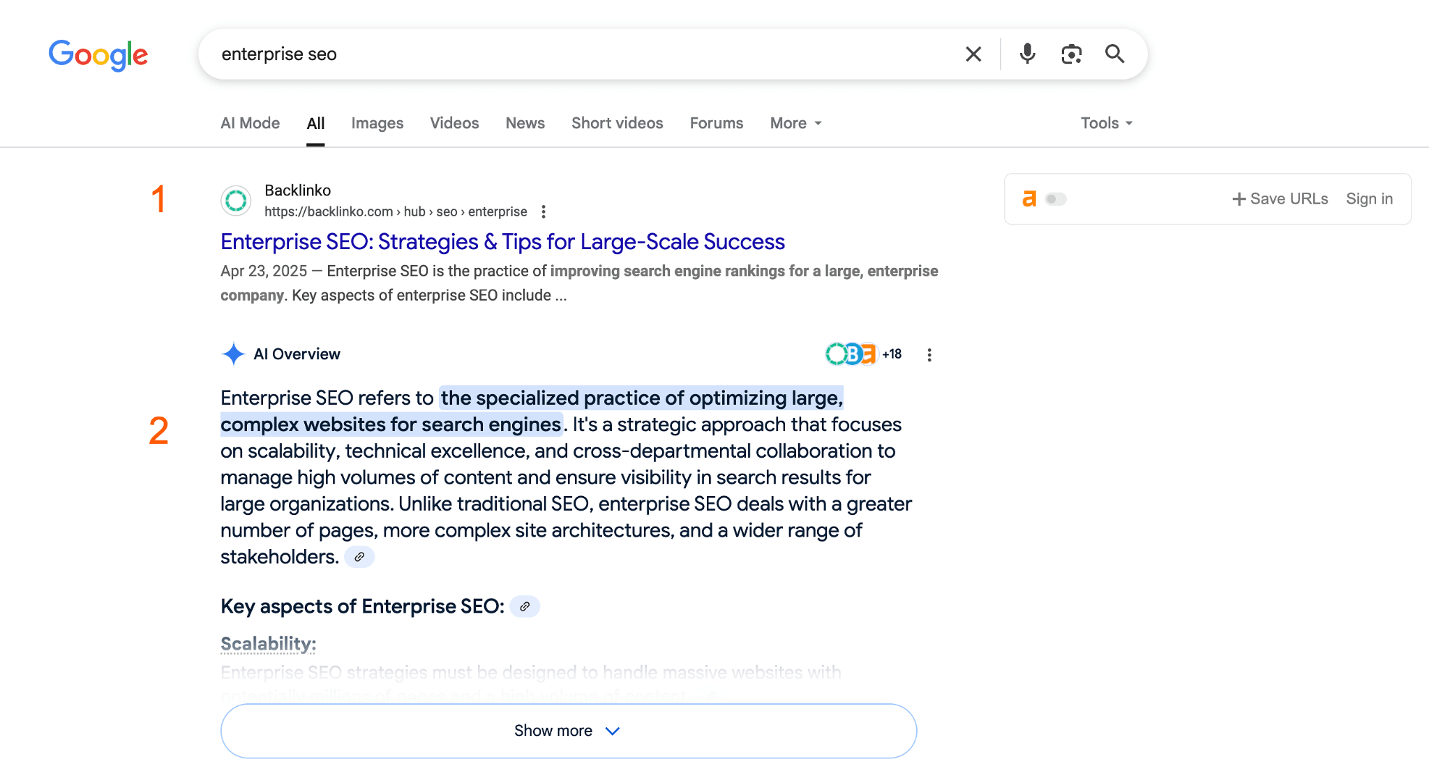 8.64% of AI Overviews Appear Outside...